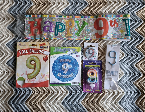 Bundle joblot happy 9th - bundle, 9
