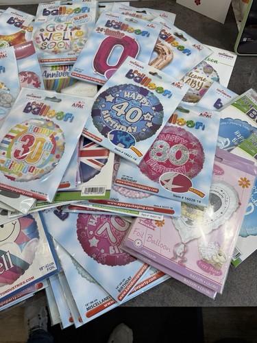 Mixed helium foil balloons - mixed,