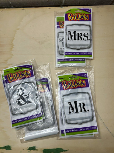 Job lot wedding foil - foil, balloon