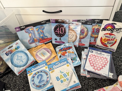 Assorted foil balloons - foil,